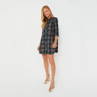 Tuckernuck | NEW Festive Plaid Tartan Royal Shirt Mini Dress Size XXS