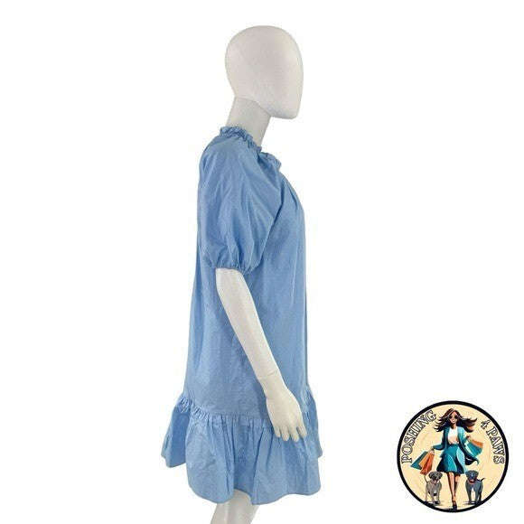 Hyacinth House NEW Light Blue Gwyn Poplin Relaxed Fit Preppy Mini Dress Size S