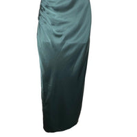 The Sei X REVOVLE NEW Green One Shoulder Silk Formal Cocktail Midi Dress Size 0