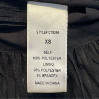 Petal and Pup NEW Delilah Pleated Peplum V Neck Blouse Top in Black Size XS