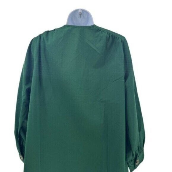 Tuckernuck NEW Dark Green Blake Long Sleeve Relaxed Fit Mini Dress Size XXS
