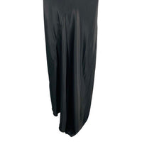 retrofete NEW Sab Satin Formal High Neck Bodycon Maxi Dress in Black Size XS