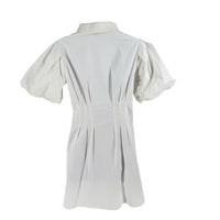 Tuckernuck NEW White Mini Delaney Puff Sleeve Cotton Classic Dress Size S