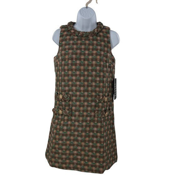 Tuckernuck NEW Neapolitan Tweed Sleeveless Retro Mod Jackie Mini Dress Size XS