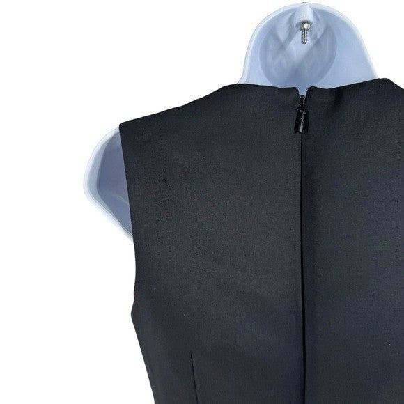 Tanya Taylor Black Noaki Embellished Sleeveless Drop Waist Mini Dress Size 0