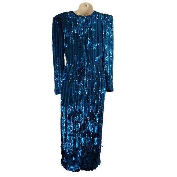 REVE RICHE | NEW Miesha Sequin Midi Dress in Forest Green Size 4