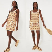 Tuckernuck Beach NEW Twiggy Buds Mini Terry Dress Swim Orange Cover Up Size S