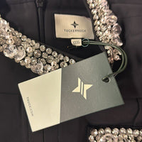 Tuckernuck NEW Embellished Black Hoyt Rhinestone Long Sleeve Mini Dress Size 3XL