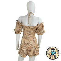 Majorelle NEW Marbella Satin Floral Off the Shoulder Party Mini Dress Size XXS