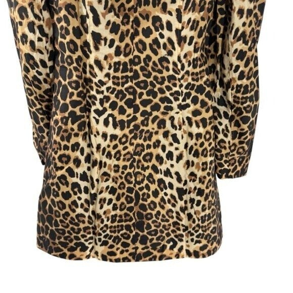 Tuckernuck x India Hicks NEW Leopard Domino Long Sleeve Party Mini Dress Size S