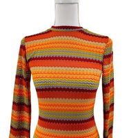 Only Hearts NEW Kingston Bell Sleeve Crochet Mini Dress in Orange Multi Size XS