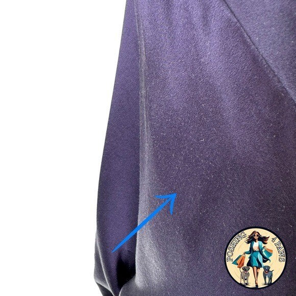 The Sei 100% Silk Long Sleeve Tie Satin Front Blouse in Fig Purple Size 10