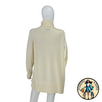 Tuckernuck NEW Winter White Sophia Wool Knit Turtleneck High Low Sweater Size XS