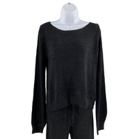 SNDYS NEW Majid Loungewear Black Two Piece Matching Set Sweater Trousers Size S