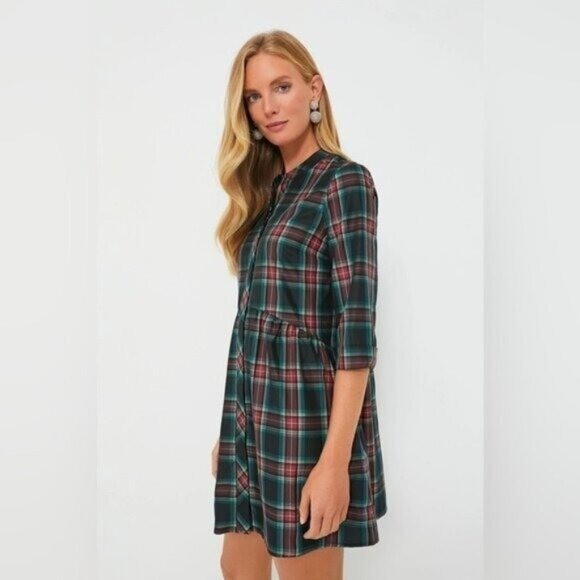 Tuckernuck | NEW Festive Plaid Tartan Royal Shirt Mini Dress Size S