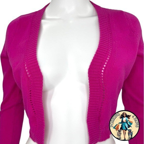 Versace NEW Cashmere Open Perforated Scalloped Knit Cardigan Sweater Size XS