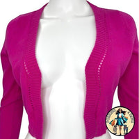 Versace NEW Cashmere Open Perforated Scalloped Knit Cardigan Sweater Size XS