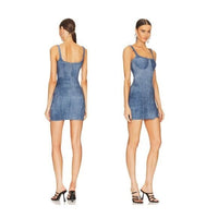 RTA | NEW Joana Lambskin Leather Dress in Vintage Indigo Size 8