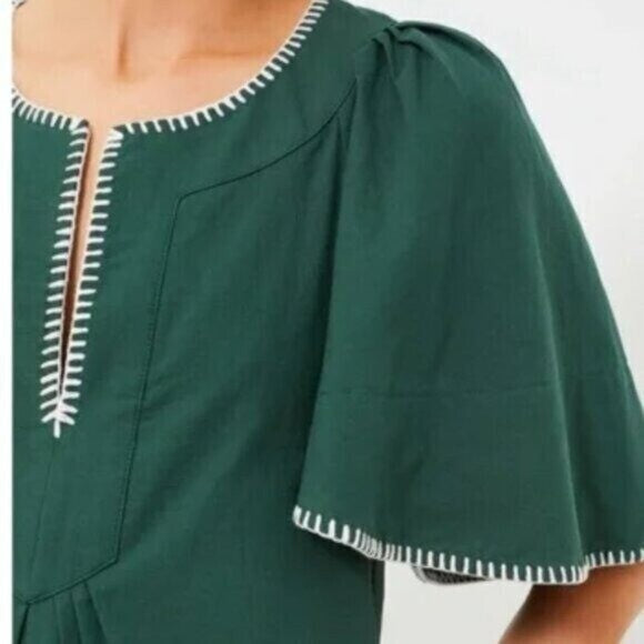 Pomander Place | NEW Green Stitch Finley Flutter Sleeve Mini Dress Size XL