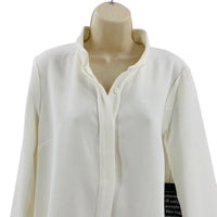 Tuckernuck | NEW White Stretch Crepe Avery Long Sleeve Shirt Dress Size XS