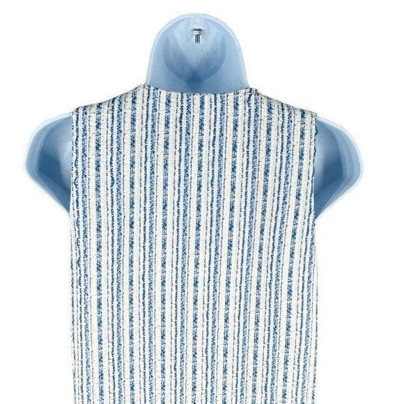 Tuckernuck NEW Ethereal Tweed Bianca Sleeveless Blue Stripe Mini Dress Size S