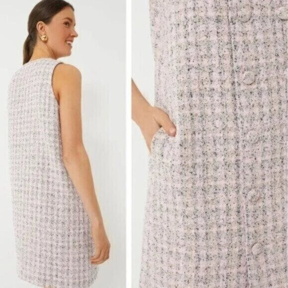 Pomander Place | NEW Peony Tweed Bianca Sleeveless Crewneck Mini Dress Size S