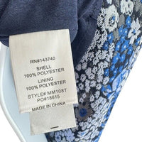 Hyacinth House NEW Blue Jacquard Priscilla Floral Puff Sleeve Blouse Size XXS