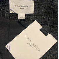 Pomander Place | NEW Black Tweed Keira Long Sleeve Mini Dress Size M