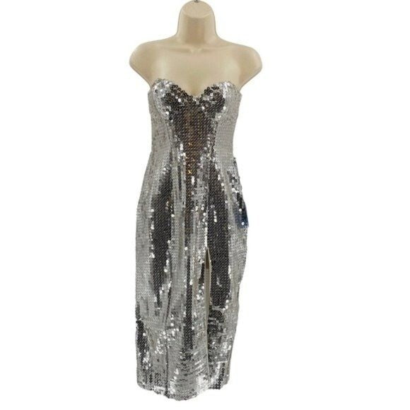 Majorelle | NEW Jovanna Strapless Metallic Bodycon Cocktail Dress Size XL