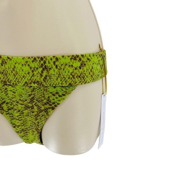 House of Harlow 1960 | NEW Anastasia Bikini Bottom in Green Python Size S
