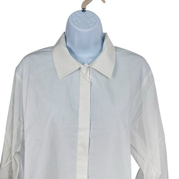 Tuckernuck x India Hicks NEW White Cotton Britwell Button Down Blouse Size M