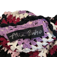 Alix Pinho | NEW Hastanking Open Knit Crochet Mini Dress in Multicolor Size M