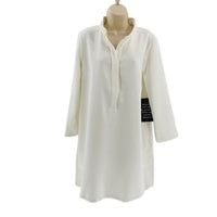 Tuckernuck | NEW White Stretch Crepe Avery Long Sleeve Shirt Dress Size S