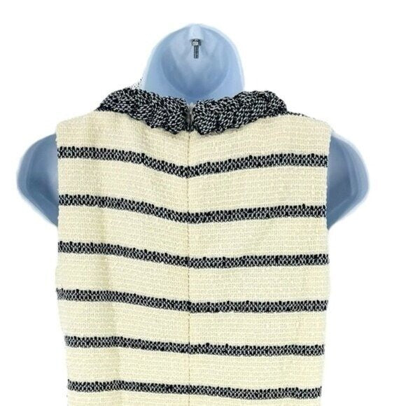 Tuckernuck NEW Navy Stripe Tweed Sleeveless Crew Neck Jackie Mini Dress Size XL