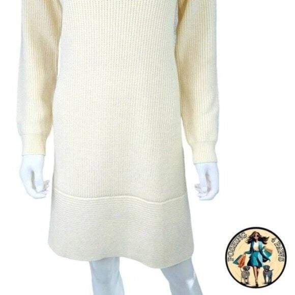 Pomander Place | NEW Ivory Ainsley Long Sleeve Classy Knit Sweater Dress Size XL