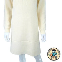 Pomander Place | NEW Ivory Ainsley Long Sleeve Classy Knit Sweater Dress Size XL