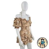 Majorelle NEW Marbella Satin Floral Off the Shoulder Party Mini Dress Size XXS