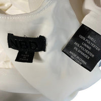 NBD NEW Arijana Cut Out Formal Party Long Sleeve Mini Dress in White Size S