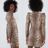 Tuckernuck x India Hicks NEW Leopard Domino Long Sleeve Party Mini Dress Size XS