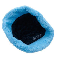 Gladys Tamez Millinery NEW Faux Fur Y2K Bucket Hat in Baby Blue One Size