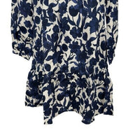 Tuckernuck NEW Blue Poppy Palmerston Drop Waist Long Sleeve Mini Dress Size L