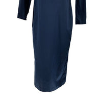 Kika Vargas NEW Off the Shoulder Long Sleeve Formal Midi Dress Navy Blue Size XS