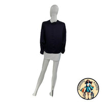 The Sei 100% Silk Long Sleeve Tie Satin Front Blouse in Fig Purple Size 10