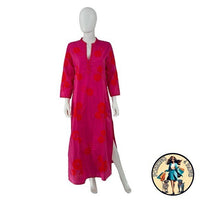 Nimo with Love NEW Pink and Orange Embroidered Sapphire Long Kaftan Size M