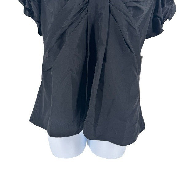 Hyacinth House NEW Black Aubrey Puff Sleeve V Neck Blouse Top Size S