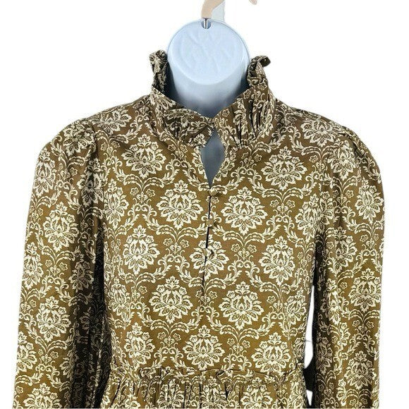 Hyacinth House | NEW Moss Printed Russell Mini Dress in Olive Size S