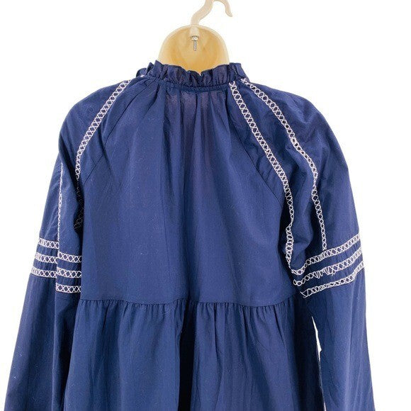 BB Dakota | NEW Fun with Tiers Navy Bohemian Shirt Dress Size S