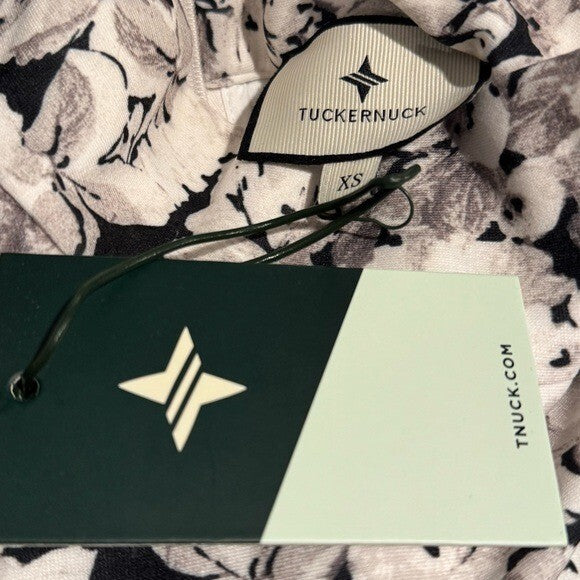 Tuckernuck NEW Gray Gardens Floral Long Sleeve Mock Neck Bowden Top Size XS