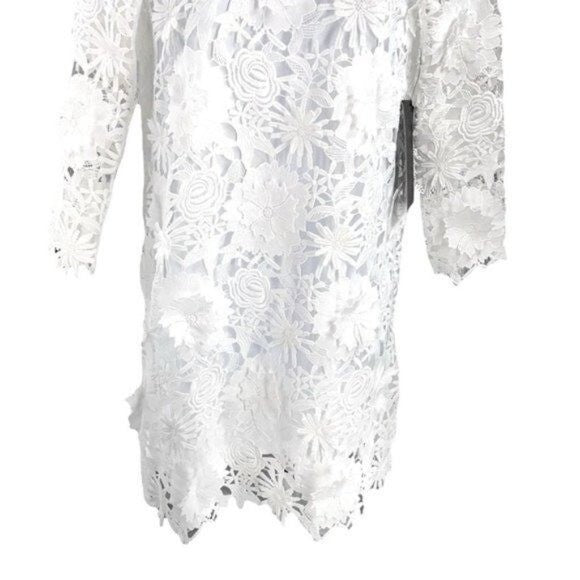Tuckernuck NEW Blanc Guipure Lace Daphne Preppy Formal Mini Dress Size L