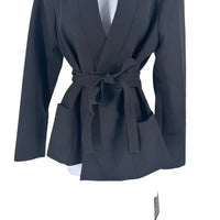 Tuckernuck NEW Black Gracie Wrap Crepe Classic Blazer Size M